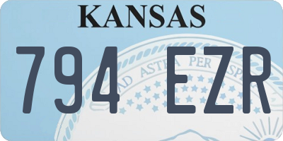 KS license plate 794EZR