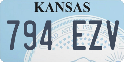 KS license plate 794EZV