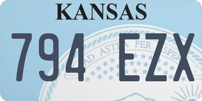 KS license plate 794EZX