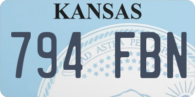KS license plate 794FBN