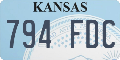 KS license plate 794FDC
