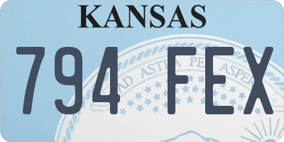 KS license plate 794FEX