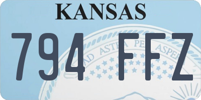 KS license plate 794FFZ