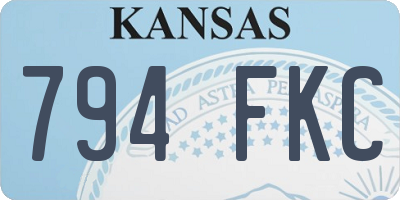 KS license plate 794FKC