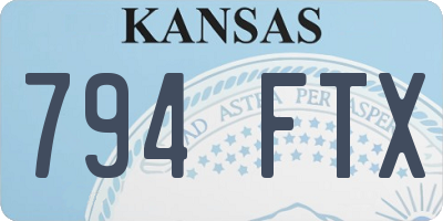 KS license plate 794FTX