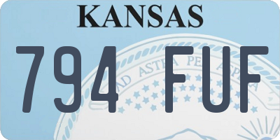 KS license plate 794FUF