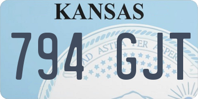 KS license plate 794GJT