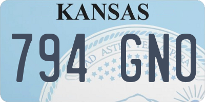 KS license plate 794GNO