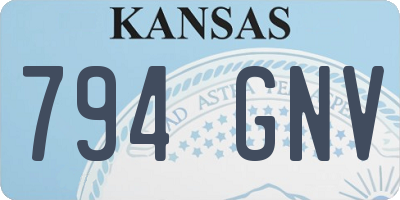 KS license plate 794GNV