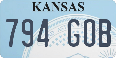 KS license plate 794GOB