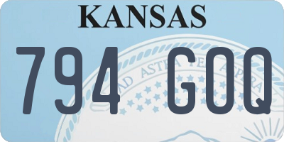KS license plate 794GOQ