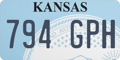 KS license plate 794GPH