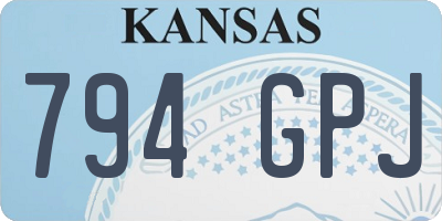 KS license plate 794GPJ