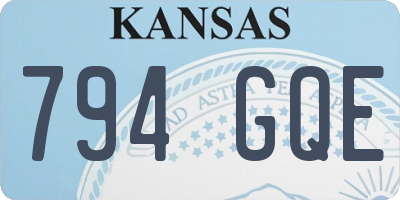 KS license plate 794GQE