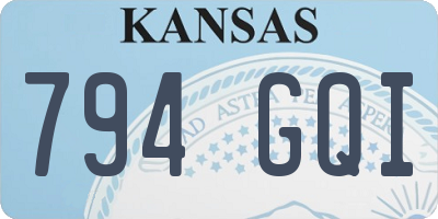 KS license plate 794GQI