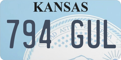KS license plate 794GUL