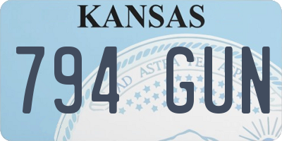 KS license plate 794GUN