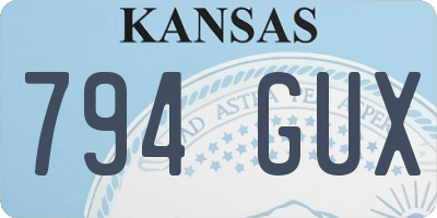KS license plate 794GUX