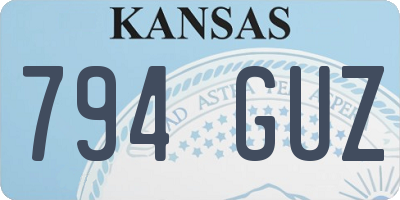KS license plate 794GUZ