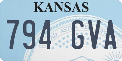 KS license plate 794GVA