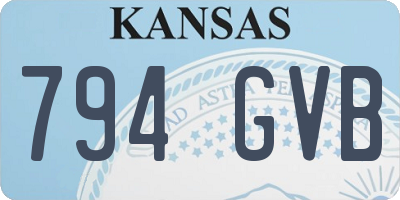 KS license plate 794GVB