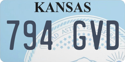 KS license plate 794GVD