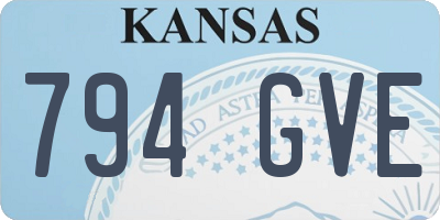 KS license plate 794GVE
