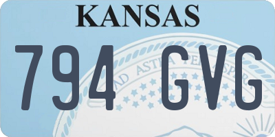 KS license plate 794GVG