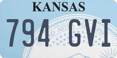 KS license plate 794GVI