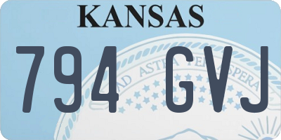 KS license plate 794GVJ