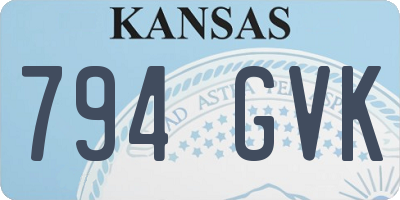 KS license plate 794GVK