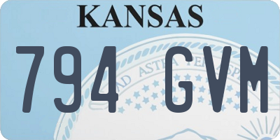 KS license plate 794GVM