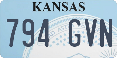 KS license plate 794GVN