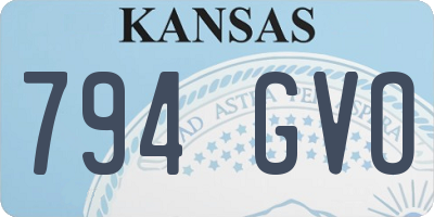 KS license plate 794GVO