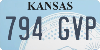 KS license plate 794GVP