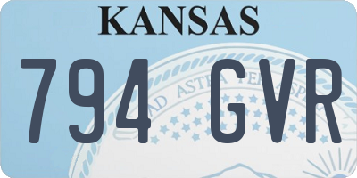KS license plate 794GVR