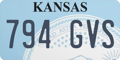 KS license plate 794GVS