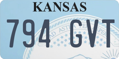 KS license plate 794GVT