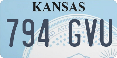 KS license plate 794GVU