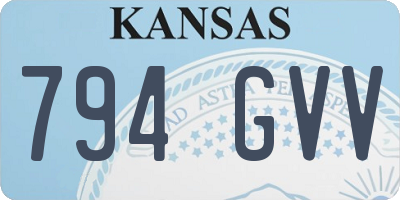KS license plate 794GVV