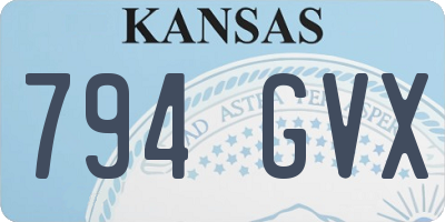 KS license plate 794GVX