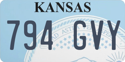 KS license plate 794GVY