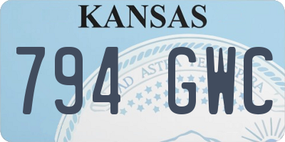 KS license plate 794GWC