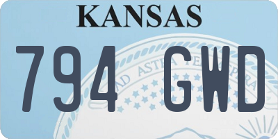 KS license plate 794GWD