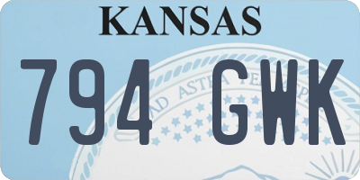 KS license plate 794GWK