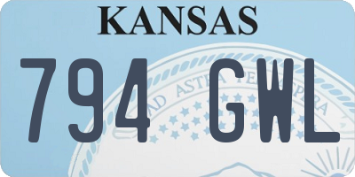 KS license plate 794GWL