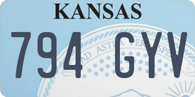 KS license plate 794GYV