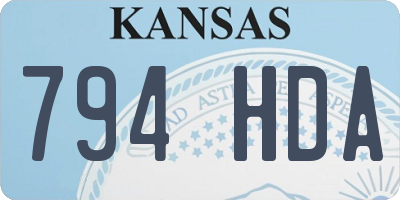 KS license plate 794HDA
