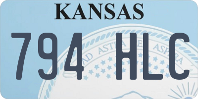 KS license plate 794HLC