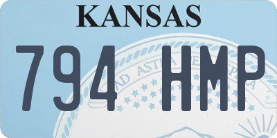 KS license plate 794HMP
